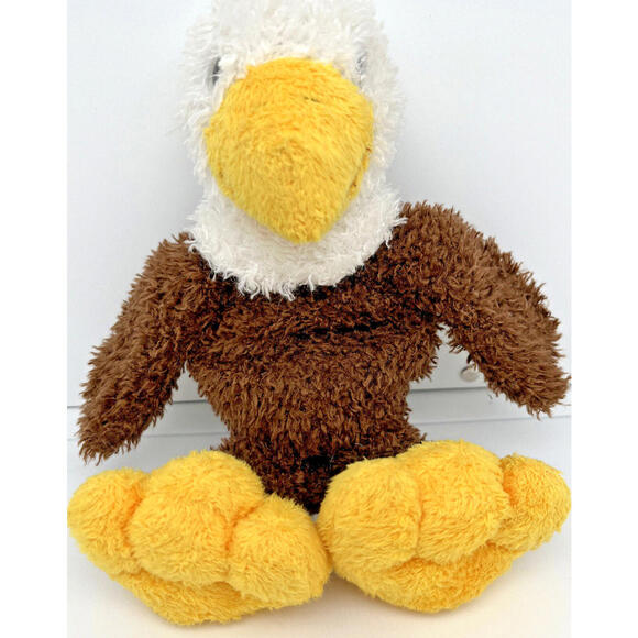 Rare Vintage Gund Plush Eagle “SCOUT” 12012 Furry Big Feet Paws 9” Bean Bag Tush - Picture 1 of 6